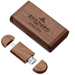 Pendrive drewniany z grawerem 64 GB w magnetycznym