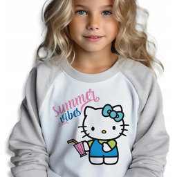 Piżama Szara Długi Rękaw SUMMER VIBES *IMIE* Hello