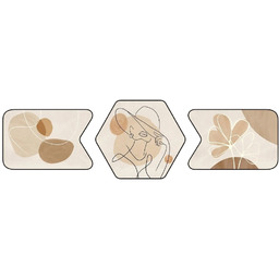 Gouwgenr Abstrakcyjne Obrazy z Ramą Pvc 60x40 cm