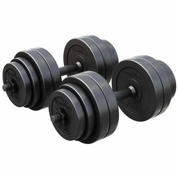 2x15 kg Hantle regulowane winylowe z uchwytami 25