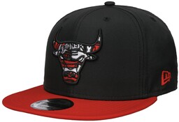 Czapka 9Fifty Infill Bulls by New Era, czarno-czerwony,