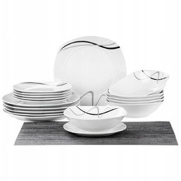 Serwis Obiadowy Porcelanowy 18EL 6OSÓB Komplet Zestaw Talerzy
