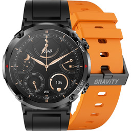 Zegarek męski SMARTWATCH GRAVITY GT21-2 BK/OG/BK