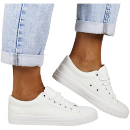 TRAMPKI TENISÓWKI DAMSKIE BUTY SPORTOWE NEWS 1200 BIAŁE