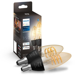 Philips Hue E14 WA 4.6W Filament świeczka 2-pak