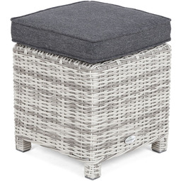 Puf ogrodowy technorattanowy California Light Grey / Grey