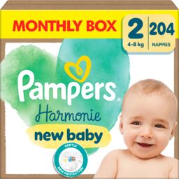 Pampers Harmonie 2 (4-8 kg), pieluchy, 204 sztuki