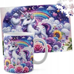 ZESTAW KUBEK + PUZZLE 110EL - JEDNOROŻEC UNICORN