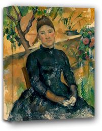 Madame Cézanne in the Conservatory, Paul Cézanne -