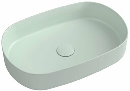 INFINITY OVAL umywalka ceramiczna nablatowa 55x36cm, mint 10NF65055-2T