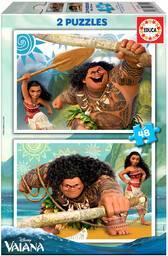 Educa, puzzle, Disney, Vaiana: Skarb oceanu, 2x48 el.