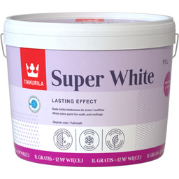 Farba lateksowa Tikkurila Super White Biała 10 l