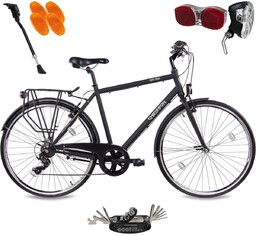 Rower Męski Miejski Koła 28'' SHIMANO Lekki Bagażnik