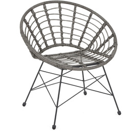 Krzesło technorattanowe Zanzibar Grey / Grey