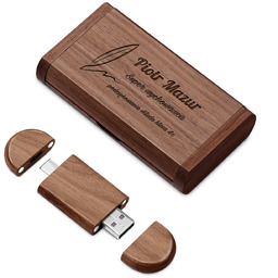 Pendrive drewniany z grawerem 64 GB w magnetycznym