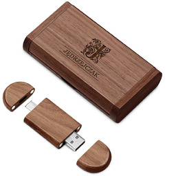 Pendrive drewniany z grawerem 64 GB w magnetycznym