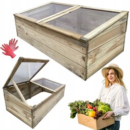 Mini szklarnia drewniana 100x50x34 cm rozsadnik inspekt