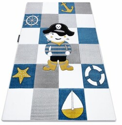 Dywan PETIT CORSAIR PIRAT STATEK KOTWICA niebieski 180x270