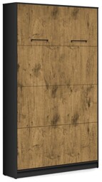 Półkotapczan pionowy Basic 120x200 Dąb Lancelot/czarny dwuosobowy