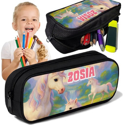 Piórnik TUBA z imieniem KRAINA JEDNOROŻEC Tęcza Personalizowany