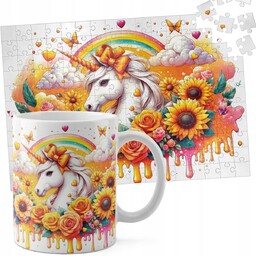 ZESTAW KUBEK + PUZZLE 110EL - JEDNOROŻEC UNICORN