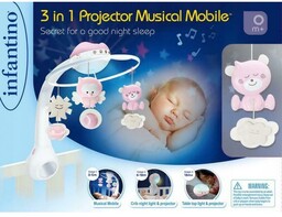 Infantino Karuzela Muzyczna 3w1 różowa