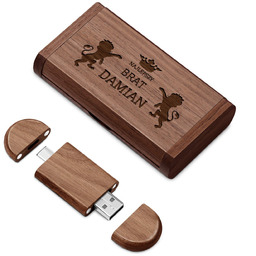 Pendrive drewniany z grawerem 64 GB w magnetycznym