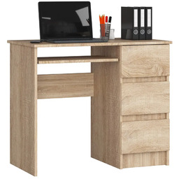 Edinos Skandynawskie biurko z półką dąb sonoma T0-H72