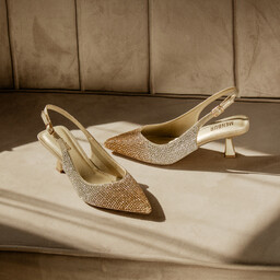 Czółenka bez pięty z cyrkoniami - MENBUR AM73700