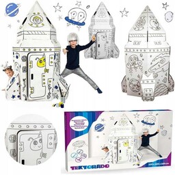 Kartonowy domek Kosmiczna Rakieta do kolorowania Tektorado