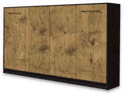Półkotapczan/łóżko w szafie poziome BASIC 120x200 dwuosobowe Dąb