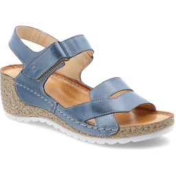 Wasak Granatowe Sandały Modne Obuwie Damskie