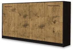 Półkotapczan/łóżko w szafie poziome BASIC 90x200 jednoosobowe Dąb