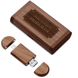 Pendrive drewniany z grawerem 64 GB w magnetycznym