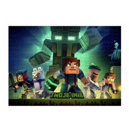 Puzzle MINECRAFT PREZENT A3 252 el z Nadrukiem