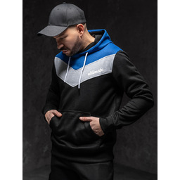 Chabrowa z nadrukiem bluza męska z kapturem Denley