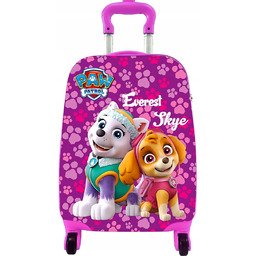 Walizka Podróżna na Kółkach różowa z pieskami psami