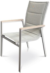 Krzesło ogrodowe Autronic, aluminium, tkanina,szary, AZ C-S1110 GREY