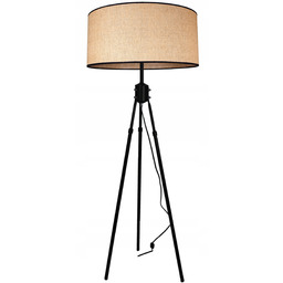 Lampa Stojąca Podłogowa Nastrojowa Juta Abażur Bio