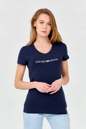 EMPORIO ARMANI Damski t-shirt granatowy, Rozmiar S