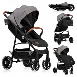 WÓZEK SPACEROWY LEKKI LIONELO ALEXIA DUŻE KOŁA Lekka