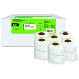 Dymo 2177563, 54mm x 25mm, białe etykiety papierowe