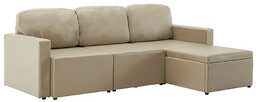 Elior Rozkładana sofa modułowa cappuccino - Lirena 4Q