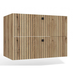 Elior Wisząca szafka 80 cm ryflowana dąb evoke