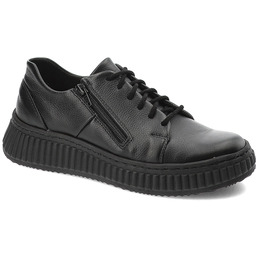 Wasak Czarne Sneakersy Skórzane Obuwie Damskie Na Stopy