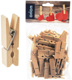 Klamerki dekoracyjne drewniane 4,5 cm 50 szt.