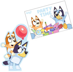 Zaproszenia urodzinowe Bluey - 8 szt.