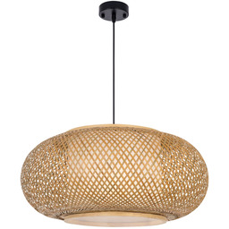 PLECIONA LAMPA WISZĄCA SUFITOWA BAMBUSOWA ŻYRANDOL W STYLU