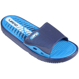 Klapki męskie basenowe miękkie piankowe 6168-X3 LANO granatowy