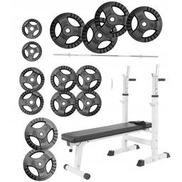 Ławka do wyciskania 3w1 sztanga żeliwna 130kg